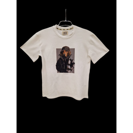 T-shirt damski bawełniany JAMNIK ZIMA NOODA biały
